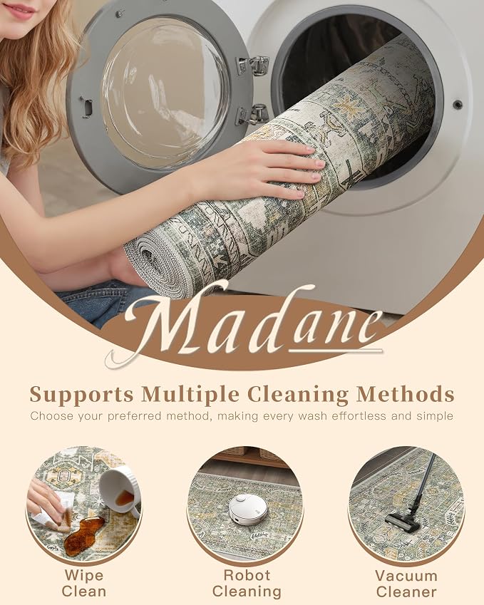 Madane Washable Runner Rug