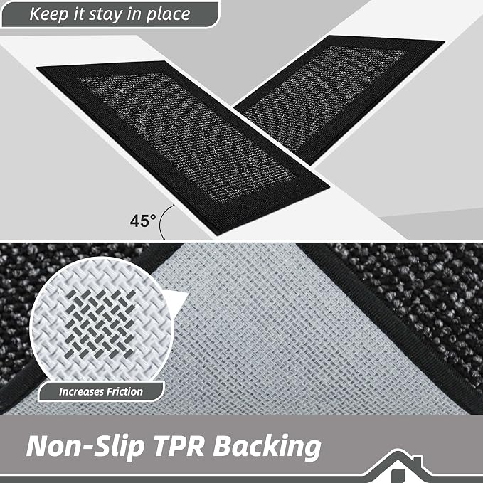BEQHAUSE Indoor Door Mat 24" x 36", Dirt Trapper Door Mats Non-Slip Entryway