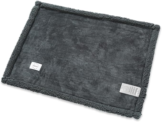 Waterproof Gray Dogs Throw Blanket for Couches,Reversible Pet Sofa Covers Puppy Cat Fluffy Calming Blankets Leakproof Warm Washable Crate Mat-XS-28x20in
