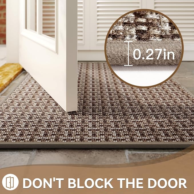 Indoor Door Mat 36x60 Dirt Resistant and Absorbent, Non-Slip Rubber Backing