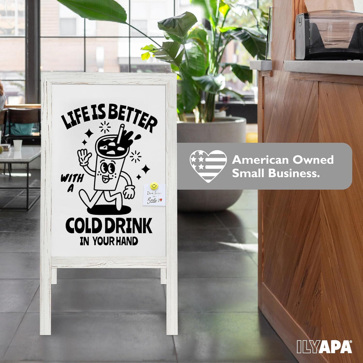 Ilyapa A Frame Whiteboard Easel Sign 40x20 in - Sandwich Signs Outdoor