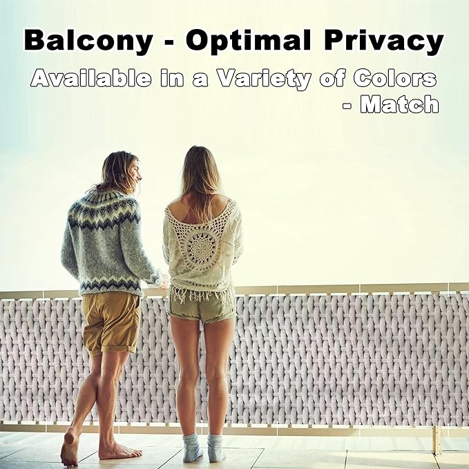 Balcony Privacy Screen 4.6' x 65.6' Durable UV-Resistant Patio Privacy Screen