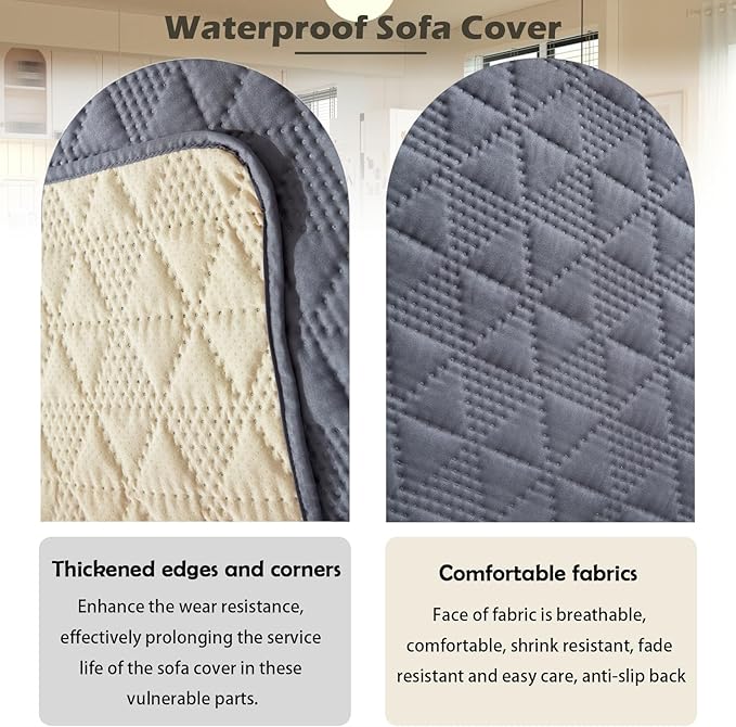 Waterproof Dog Bed Cover Pet Blanket, Soft Pet Couch Covers for Sofa Washable, Bed Couch Sofa Furniture Protector for Puppy Cat Kids (Grey,100 * 127 CM)