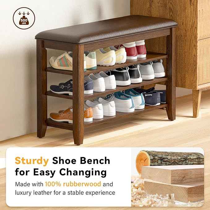 Shoe Rack Bench Entryway Storage
