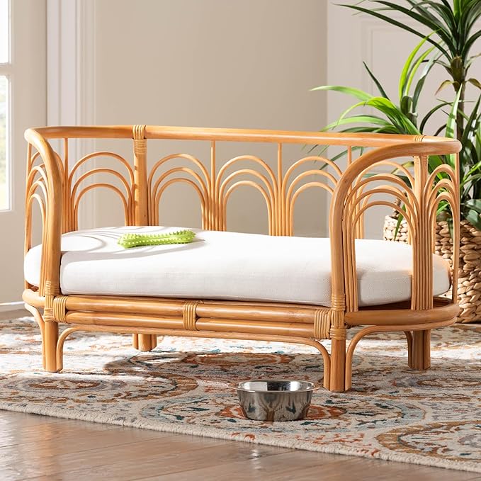 Bali & pari Nariko Bohemian Light Honey Rattan Pet Bed