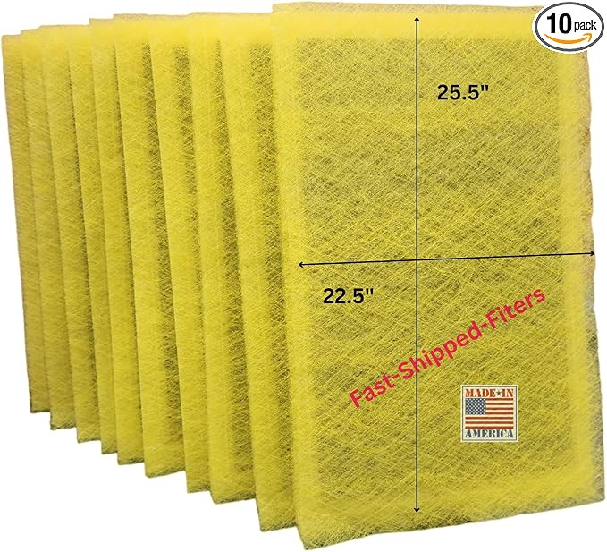 Fast-Shipped-Filters 10 Pack 24x28 Replacement Filter Pads Compatible