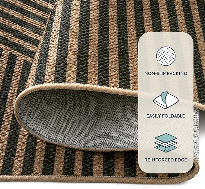 Lahome Enfys Modern Geometric Runner Rug, 2x6 Washable Rug Runners