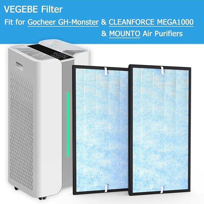 2 Pcs Air Purifier Filter Set, Fit