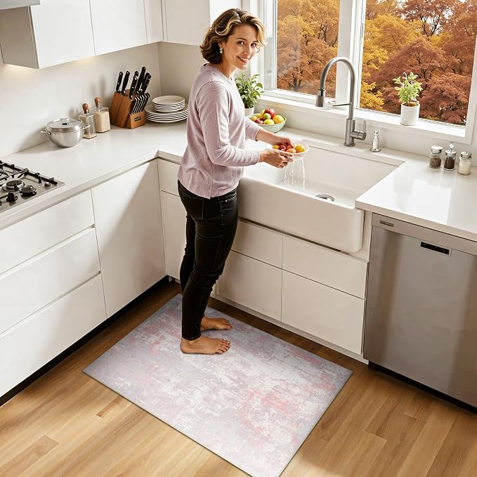 RELEANY Washable Area Rugs 2'x3' Non-Slip Modern Abstract Soft