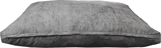 Dogbed4less Large Memory Foam Dog Bed for Medium Dogs, Orthopedic Comfort, Waterproof Liner and Suede Pet Bed Cover 41"X27" Pillow, Grey
