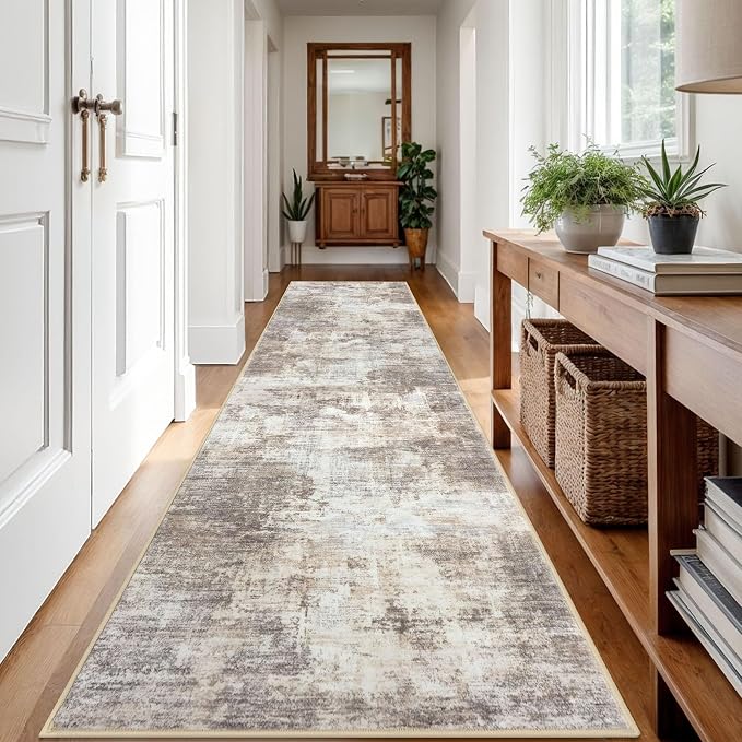 IOHOUZE Abstract Runner Rug 3x12 Ft Washable Runners