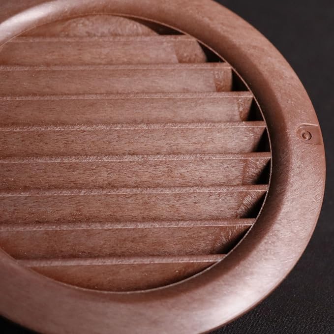 VENTS-US - 4" Brown Pack of 6 Plastic Round Vent Covers
