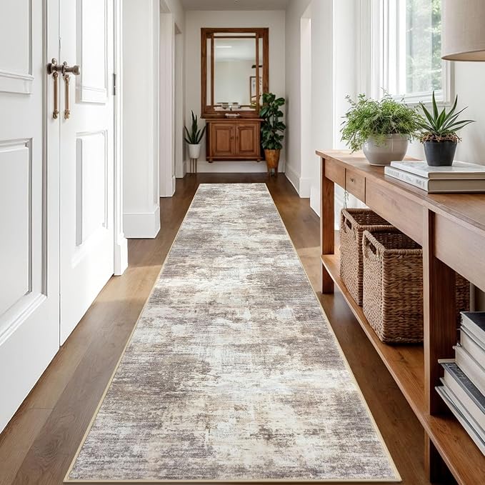 IOHOUZE Abstract Runner Rug 2x12 Ft Washable Runners