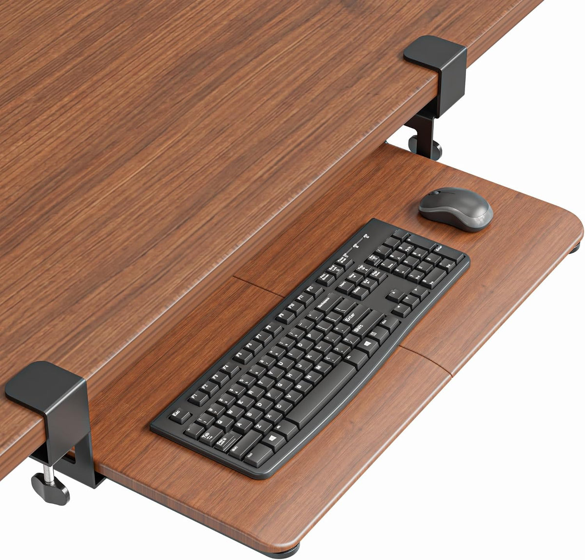 BONTEC Under Desk Keyboard Tray, Pull-Out Keyboard & Mouse Platform