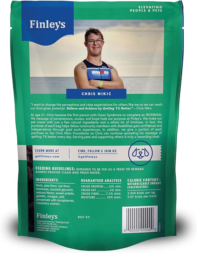Finley's Training Treats for Puppies, Soft Duck Dog Treats for All Ages and Sizes, Limited Ingredient, Low Calories, 16oz, 6 Pack