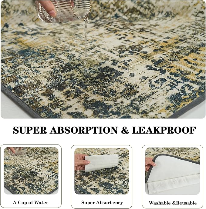 Qeils Washable Pee Pads for Dogs, 2 Pack Reusable Puppy Pads 36"x41" Super Absorbent Leakproof Dog Training Pads, Non-Slip Potty Pads for Floor, Crate, Couch, Whelping Pads Litter Mat Puppy Supplies