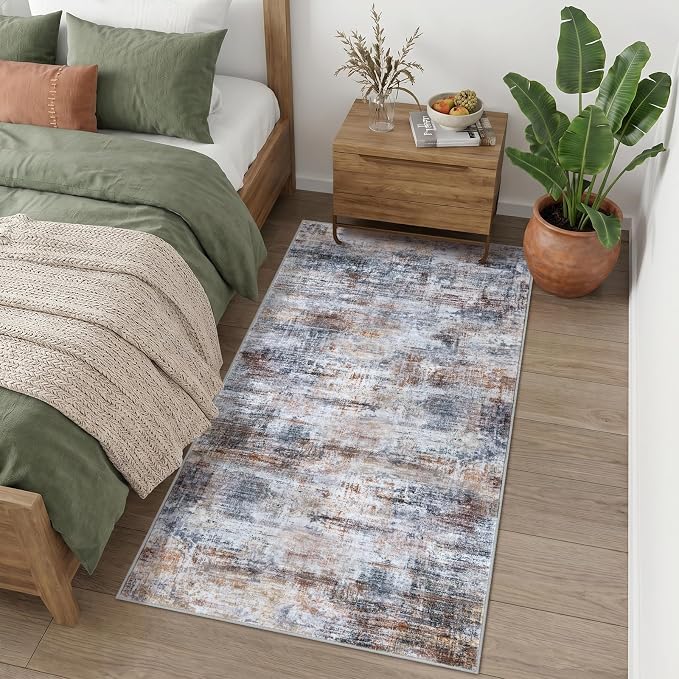IOHOUZE Abstract Runner Rug 3x6 Ft Washable Runners