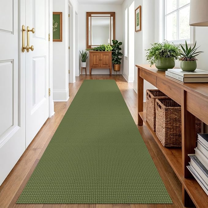 IOHOUZE Washable Runner Rug 3x12 Non Slip Rubber Backed Extra Long Hallway