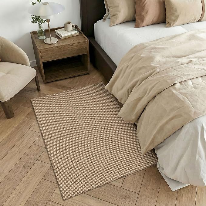 KOZYFLY Washable 3x4 Woven Entry Area Rug, Braided Throw Rugs
