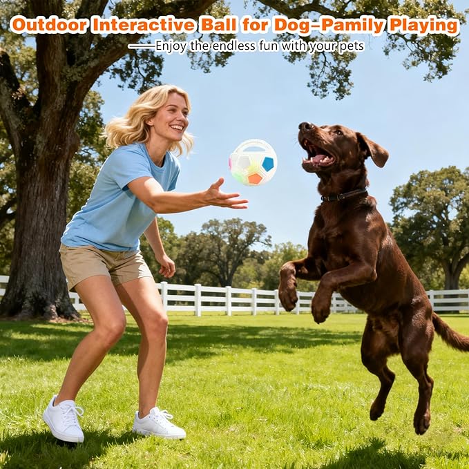 Dog Calming Ball with Handle, Interactive Ball for Pet Dogs Playing, Built-in Yellow Tennis Balls and Squeaky Sound for Small Medium Large Dogs (Black Without Tennis Balls)