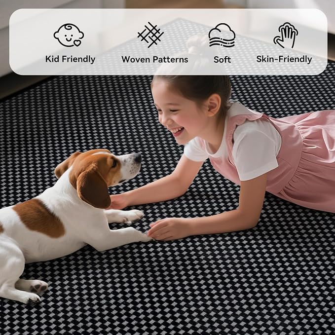 YDKGL 2x3 ft Indoor Door Mat Entryway Rug Non Slip Boho Woven Washable Small