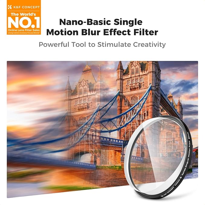 K&F CONCEPT 67mm Unilateral Blur Ghost Motion Filter Super Speed Effects
