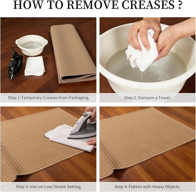 YIHOUSE Indoor Door Mat 20" x 32", Non-Slip Washable Entryway Mat, Dirt Trapper