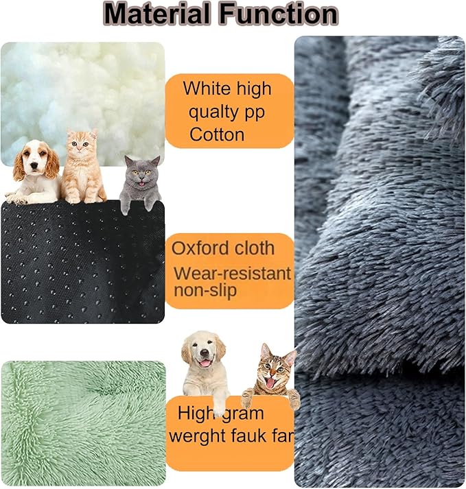Dog Crate Mat, Dog Bed for Large Dogs, Comfy Fluffy Kennel Pad Anti-Slip for Dog beds & Furniture, Quilted Dog Bed for Pets for Medium/Small Dogs Cats (Color : Green 1, Size : 43x29)