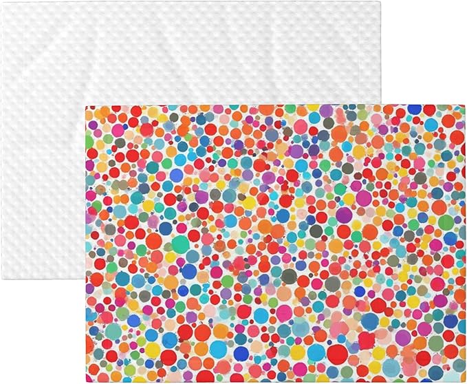 Waterproof Dog Blanket Soft Pet Blanket for Puppy Cat, Fleece Cat Throw Blankets for Furniture Bed Couch Sofa Reversible - Colorful Watercolor Dots