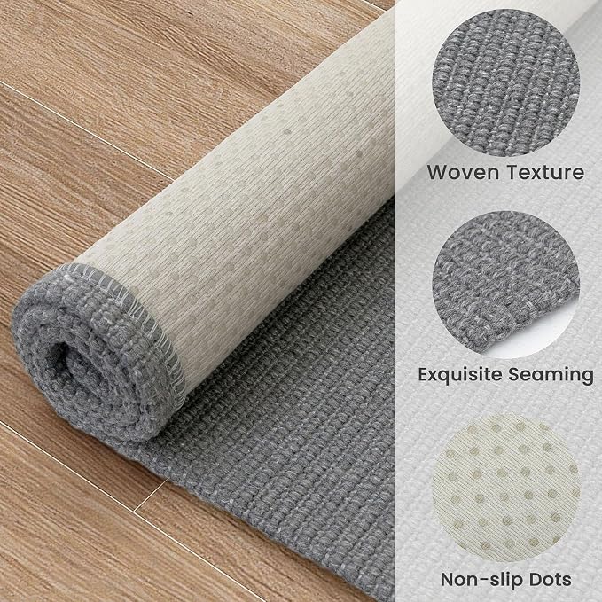 EARTHALL Washable Runner Rug 2x12 Ft Non Slip Runners