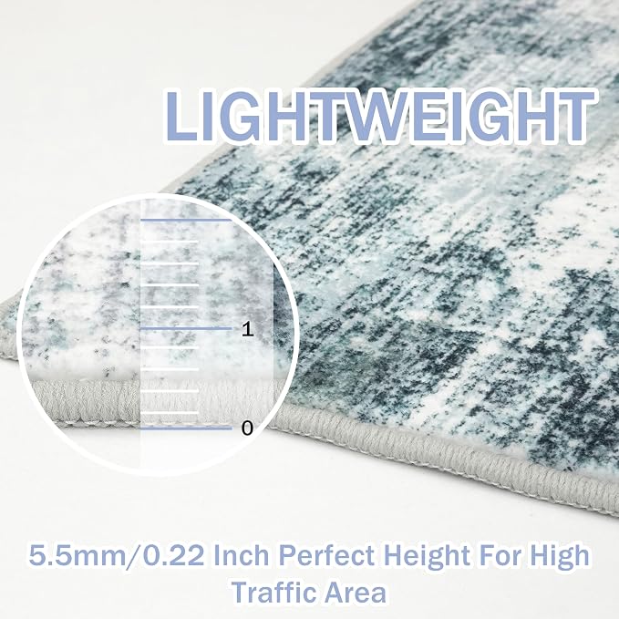 IOHOUZE Modern Abstract Area Rugs 6x9 Ft Washable Rugs