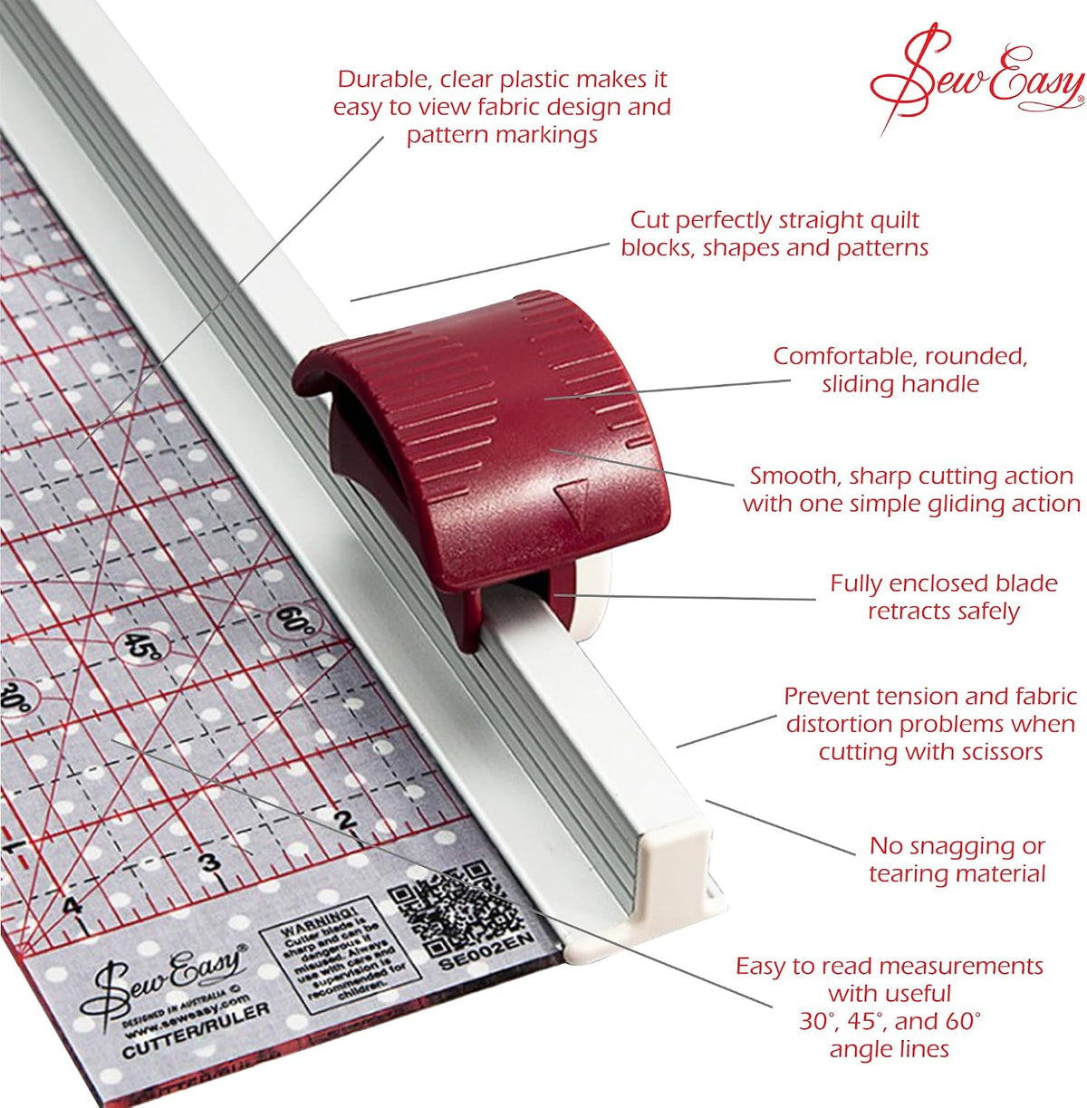 Sew Easy Ruler Cutter 4 1/2" x 13 1/2"