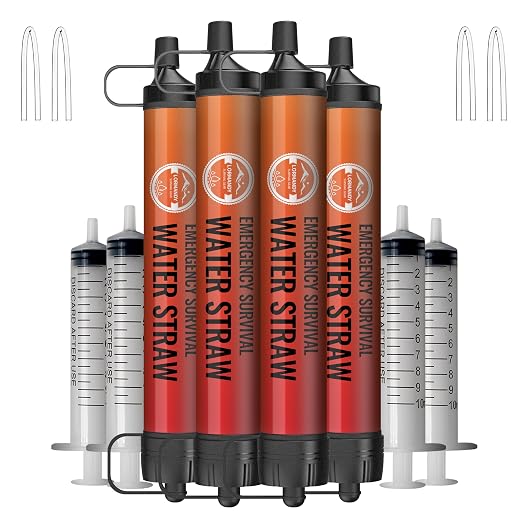 Water Filter Straw, Emergency Water Filtration System, Personal Water Purifier
