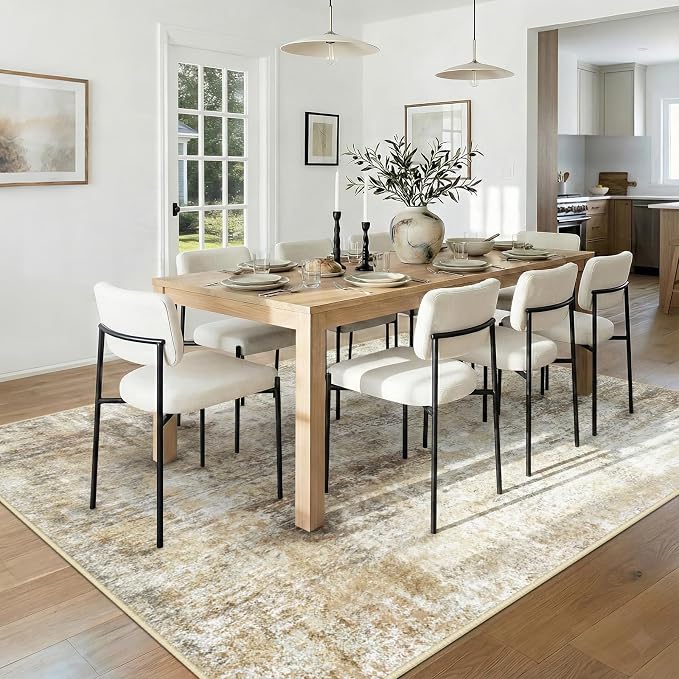 RELEANY Washable Area Rugs 5'x7' Non-Slip Modern Abstract Soft