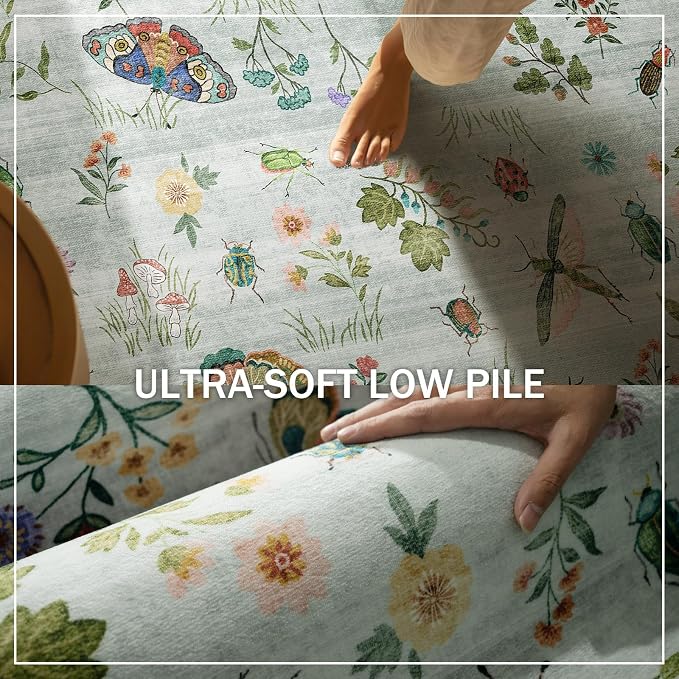 Machine Washable Runner Rug for Entryway: 2'x6' Kitchen Rugs Stain Resistant
