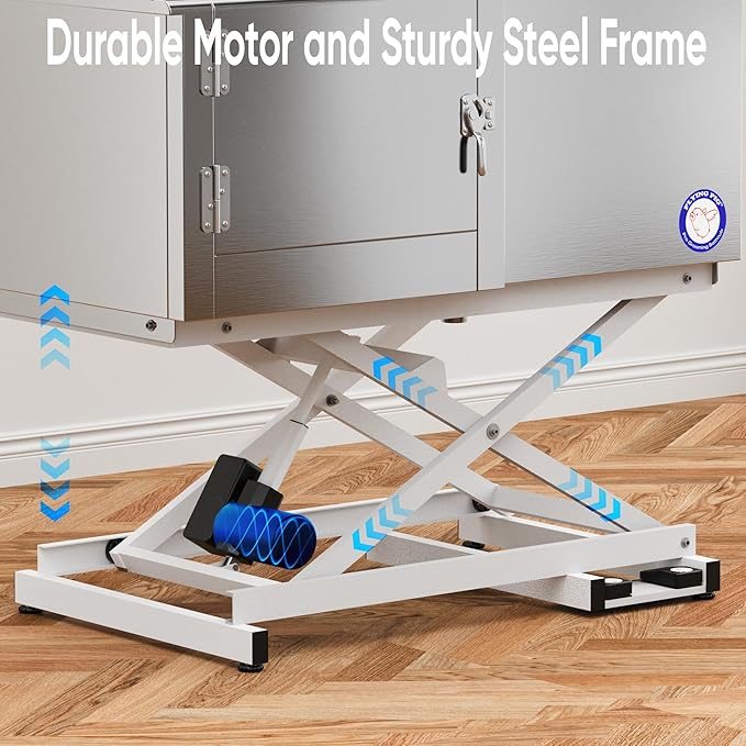Flying Pig 50" Stainless Steel Professional Electric Lift Pet Grooming Tub
