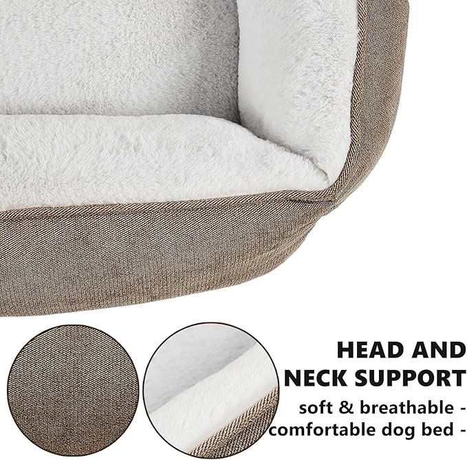 Durable Square Dog Bed - Machine Washable, Comfortable for Small & Medium Puppies