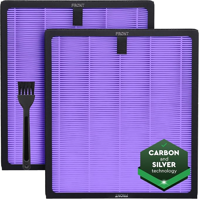 2 Pack Purple HY4866 Air Purifier Replacement Filters – Compatible