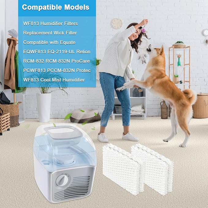 4Pcs WF813 Humidifier Filters Replacement Wick Filter Compatible