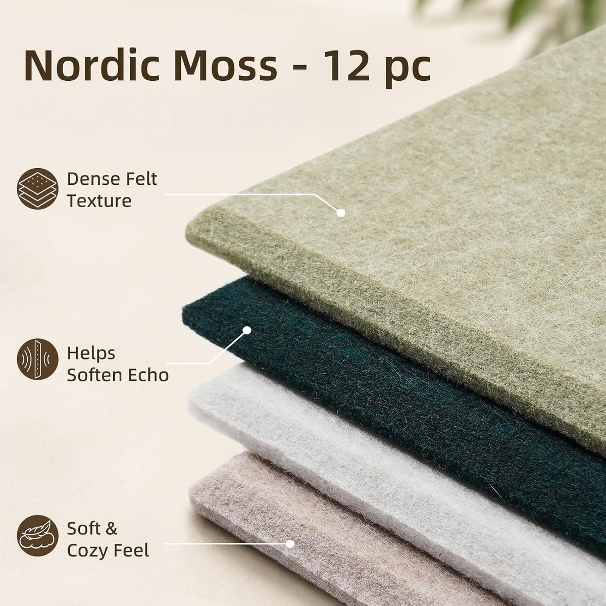 Vieshful Felt Bulletin Board Tiles 48"x36" Pin Board Wall