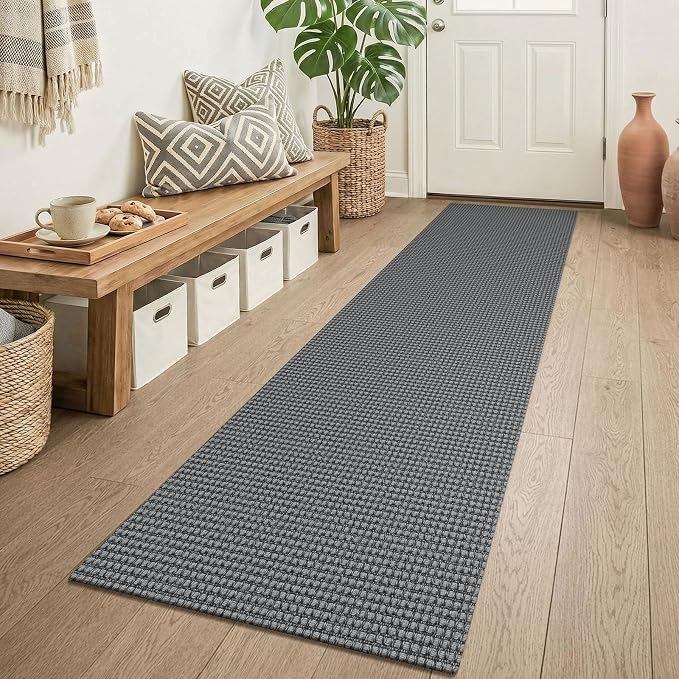 KOZYFLY Runners for Hallways 2x6 ft Washable Kitchen Runner Non Slip Rubber