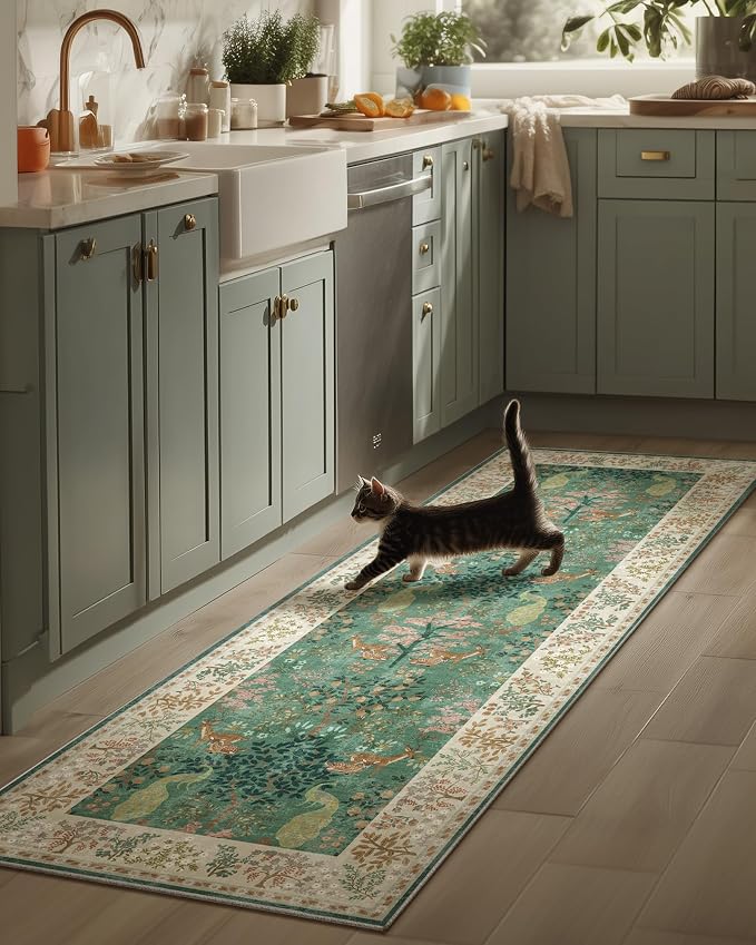 Runner Rug Washable Kitchen Runner: 2'x 6' Hallway Runner Rugs Stain Resistant