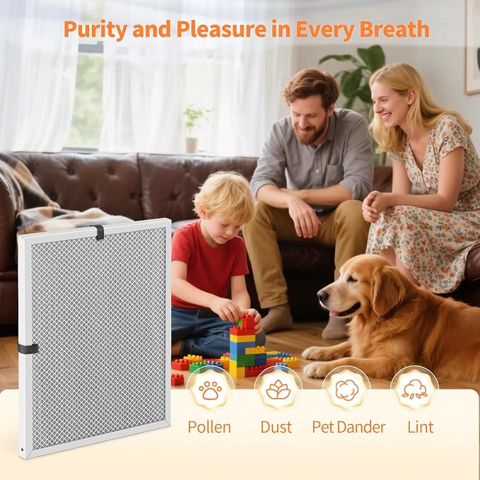 2-Pack 20x25x1 MERV 8 Reusable & Washable Electrostatic Air Filters