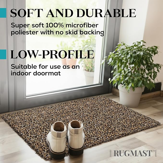 Premium Microfiber Indoor Door Mat – 24"x36" Washable Entry Mat, Waterproof