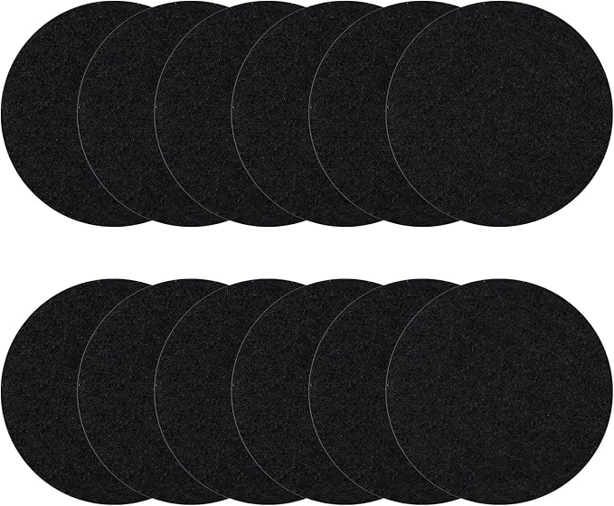 6.5 Inch Kitchen Compost Bin Filters Charcoal Replacement, ENLOY 12 Pack
