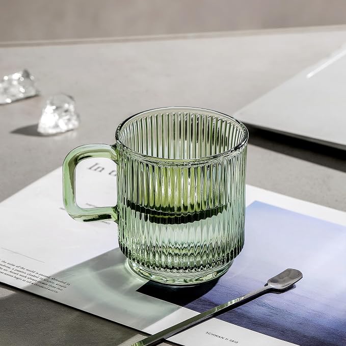 Lysenn Glass Coffee Mug with Lid