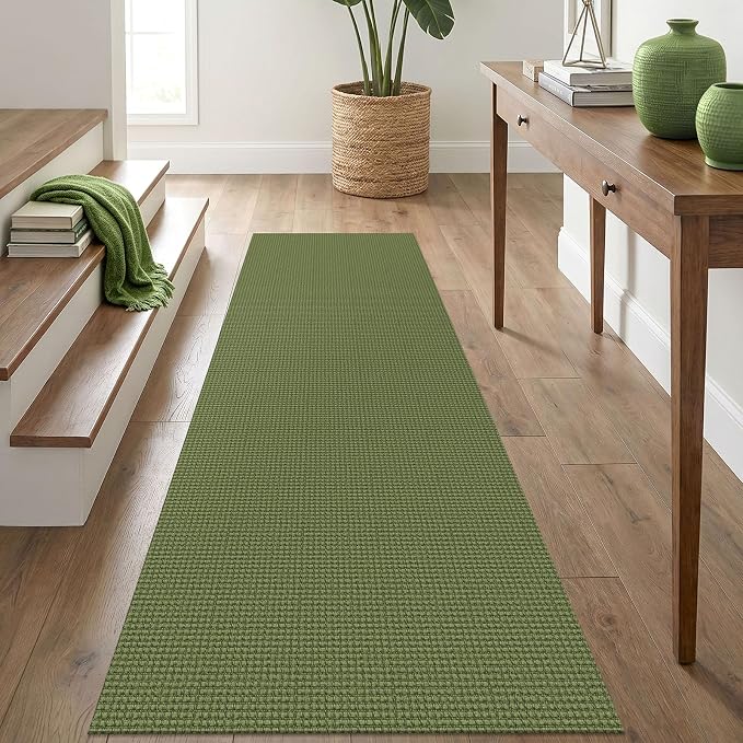 IOHOUZE Washable Runner Rug 2.6x8 Non Slip Rubber Backed Wide Hallway Runner