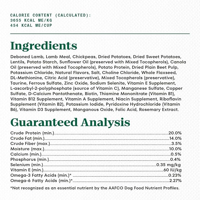 Nutro Limited Ingredient Diet Small Bites Adult Dry Dog Food, Lamb & Sweet Potato Recipe, 22 lbs.