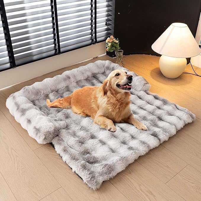 Pet Couch Covers for Sofa, Cat Dog Couch Cover Protector, Dog Bed Mat for Sofa Couch Furniture Protector Cream Square Plaid Cozy Dog Couch Cover