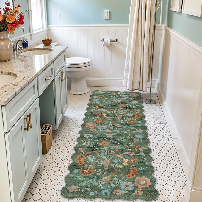 Washable 2x6 Runner Rug for Entryway: Hallway Kitchen Easy-Clean Carpet